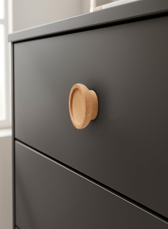 Fittingo Steam Beech Wood Drawer Knob for Cabinet/Cabinet Handle/Door Knobs/Knob for Drawer/Handle for Drawer (2 Inch) Pack of 10 - Image 1
